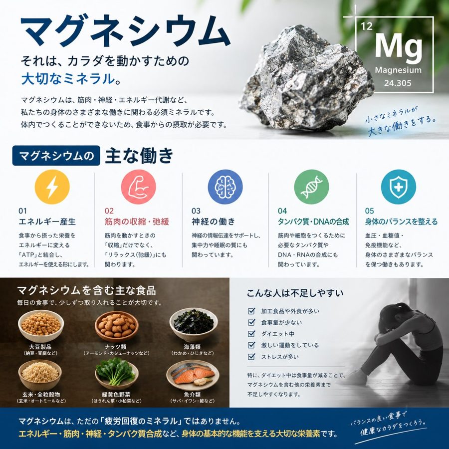 マグネシウムの主な働き