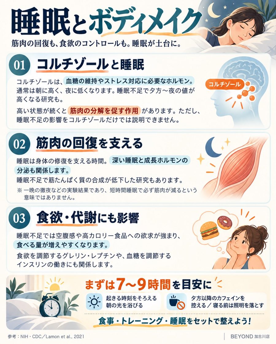 睡眠とボディメイクの関係