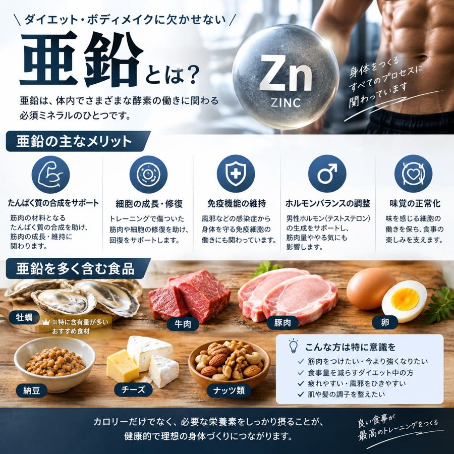 亜鉛の主な働き